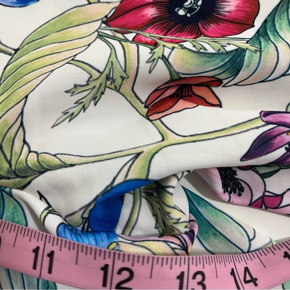 Ann Taylor White Floral Wide Leg Crop Pants - Picture 12 of 15